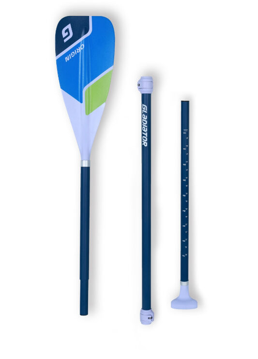 3-piece fibreglass shaft with a nylon blade paddle (green)